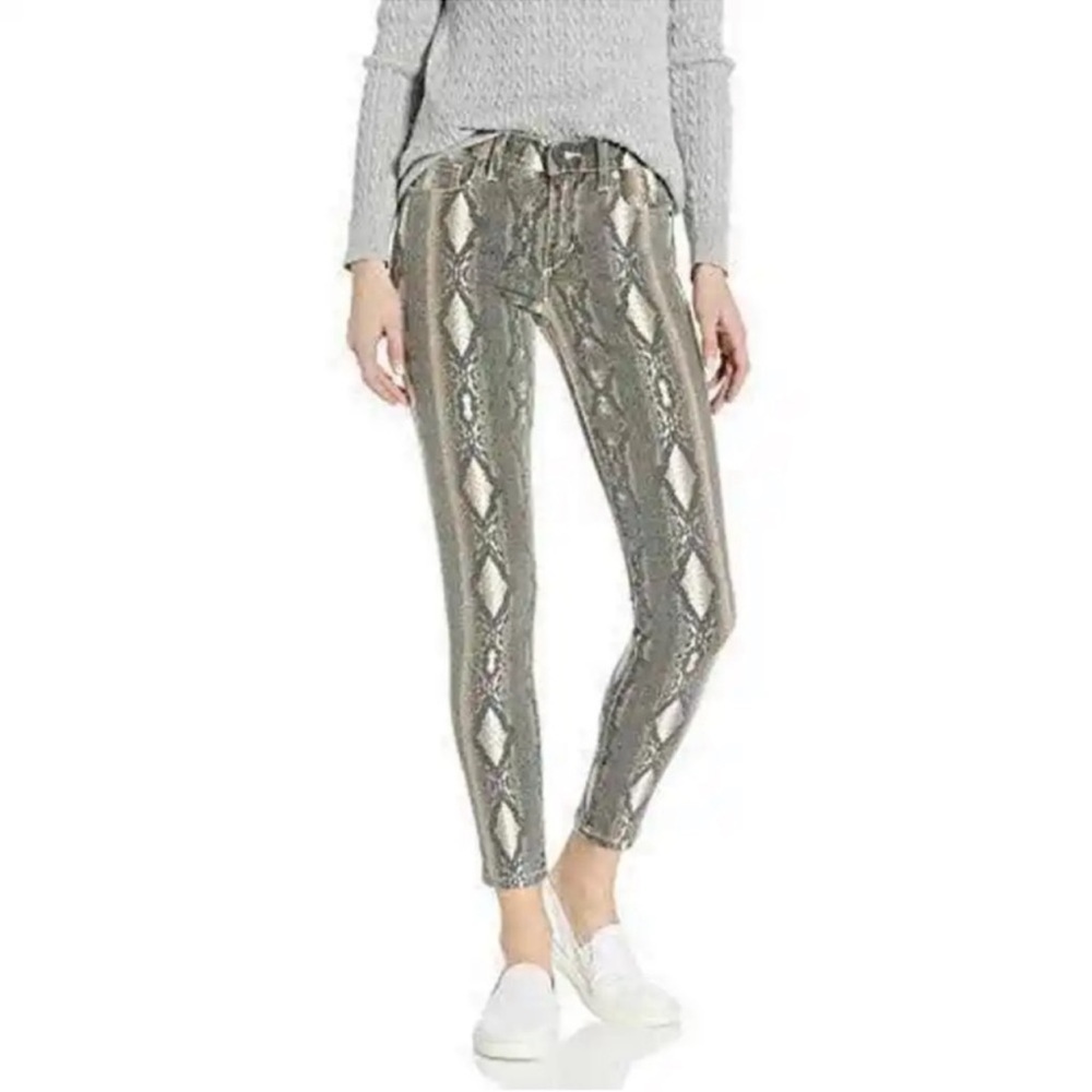 Joe’s Jeans NEW Gray Snakeskin Pattern Jeans Icon Mid Rise Skinny Ankle Size 25